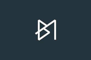Initial Letter BM Logo Design Vector