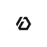 Initial Letter ID Monogram Logo Design Vector in Geometric Shape