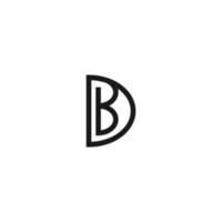 Initial Letter DB BD Monogram Logo Design Vector Template