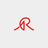 Initial Letter AR Logo Design Vector Template