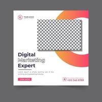 Digital marketing social media post business webinar for social media story, business post or stories banner template geometric shape design for attractive abstract elements post background space vector