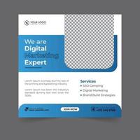 Digital marketing social media post business webinar for social media story, business post or stories banner template geometric shape design for attractive abstract elements post background space vector