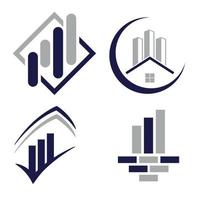 chart logo design and number graph vector