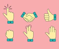 simple hand gaseture icon vector