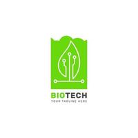 Biotech logo design template flat style. - Vector. vector