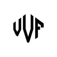 diseño de logotipo de letra vvf con forma de polígono. diseño de logotipo de forma de cubo y polígono vvf. vvf hexágono vector logo plantilla colores blanco y negro. Monograma vvf, logotipo comercial e inmobiliario.