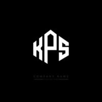 KPS letter logo design with polygon shape. KPS polygon and cube shape logo design. KPS hexagon vector logo template white and black colors. KPS monogram, business and real estate logo.