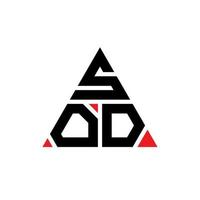 diseño de logotipo de letra de triángulo sod con forma de triángulo. monograma de diseño de logotipo de triángulo de césped. plantilla de logotipo de vector de triángulo de césped con color rojo. logotipo triangular sod logotipo simple, elegante y lujoso.