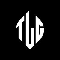 TLG circle letter logo design with circle and ellipse shape. TLG ellipse letters with typographic style. The three initials form a circle logo. TLG Circle Emblem Abstract Monogram Letter Mark Vector. vector