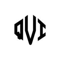 diseño de logotipo de letra qvi con forma de polígono. qvi diseño de logotipo en forma de polígono y cubo. qvi hexágono vector logo plantilla colores blanco y negro. monograma qvi, logotipo empresarial y inmobiliario.