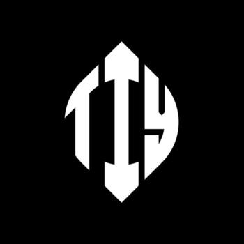 TIY circle letter logo design with circle and ellipse shape. TIY ellipse letters with typographic style. The three initials form a circle logo. TIY Circle Emblem Abstract Monogram Letter Mark Vector. vector