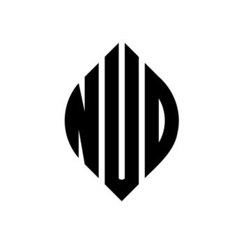 diseño de logotipo de letra de círculo nud con forma de círculo y elipse. letras de elipse nud con estilo tipográfico. las tres iniciales forman un logo circular. vector de marca de letra de monograma abstracto de emblema de círculo nud.