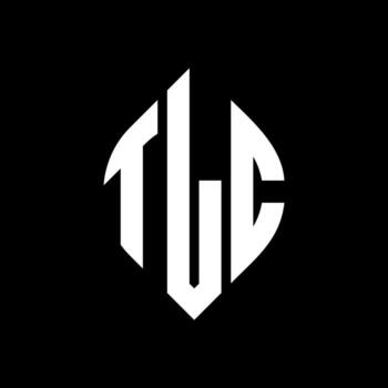 TLC circle letter logo design with circle and ellipse shape. TLC ellipse letters with typographic style. The three initials form a circle logo. TLC Circle Emblem Abstract Monogram Letter Mark Vector. vector