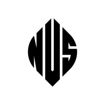 NVS circle letter logo design with circle and ellipse shape. NVS ellipse letters with typographic style. The three initials form a circle logo. NVS Circle Emblem Abstract Monogram Letter Mark Vector. vector