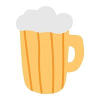 S t. elemento de diseño vectorial del día de patrick vaso de cerveza. vector