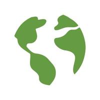 Green Earth logo template. Eco concept. Earth Day. vector