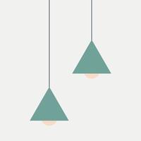 Two modern lamps vector icons.