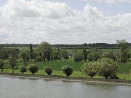 the river seine neasr rouen in france photo