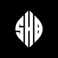 SXB circle letter logo design with circle and ellipse shape. SXB ellipse letters with typographic style. The three initials form a circle logo. SXB Circle Emblem Abstract Monogram Letter Mark Vector. vector