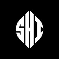 SXI circle letter logo design with circle and ellipse shape. SXI ellipse letters with typographic style. The three initials form a circle logo. SXI Circle Emblem Abstract Monogram Letter Mark Vector. vector