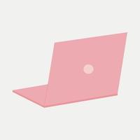 Laptop with a circle in the center. vector