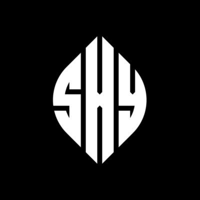 SXY circle letter logo design with circle and ellipse shape. SXY ellipse letters with typographic style. The three initials form a circle logo. SXY Circle Emblem Abstract Monogram Letter Mark Vector.
