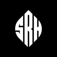 SRX circle letter logo design with circle and ellipse shape. SRX ellipse letters with typographic style. The three initials form a circle logo. SRX Circle Emblem Abstract Monogram Letter Mark Vector. vector