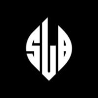 diseño de logotipo de letra de círculo slb con forma de círculo y elipse. letras de elipse slb con estilo tipográfico. las tres iniciales forman un logo circular. vector de marca de letra de monograma abstracto del emblema del círculo slb.
