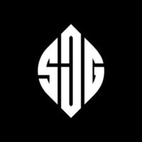 SJG circle letter logo design with circle and ellipse shape. SJG ellipse letters with typographic style. The three initials form a circle logo. SJG Circle Emblem Abstract Monogram Letter Mark Vector. vector