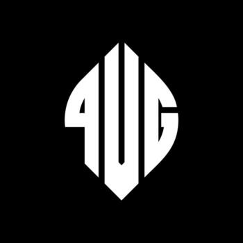 QVG circle letter logo design with circle and ellipse shape. QVG ellipse letters with typographic style. The three initials form a circle logo. QVG Circle Emblem Abstract Monogram Letter Mark Vector. vector