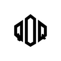 QOQ letter logo design with polygon shape. QOQ polygon and cube shape logo design. QOQ hexagon vector logo template white and black colors. QOQ monogram, business and real estate logo.