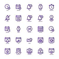 Time and Date icon pack for your website, mobile, presentation, and logo design. Time and Date icon outline design. Vector graphics illustration and editable stroke.