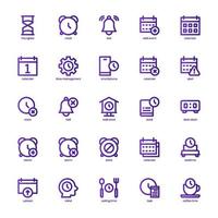 Time and Date icon pack for your website, mobile, presentation, and logo design. Time and Date icon outline design. Vector graphics illustration and editable stroke.