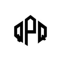 QPQ letter logo design with polygon shape. QPQ polygon and cube shape logo design. QPQ hexagon vector logo template white and black colors. QPQ monogram, business and real estate logo.