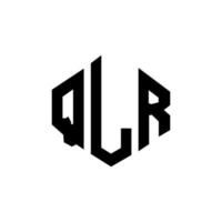 diseño de logotipo de letra qlr con forma de polígono. qlr polígono y diseño de logotipo en forma de cubo. qlr hexágono vector logo plantilla colores blanco y negro. monograma qlr, logotipo empresarial y inmobiliario.
