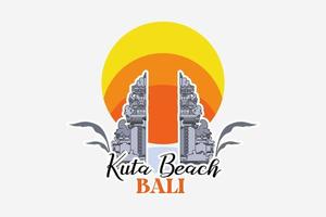 Balinese gate logo vector