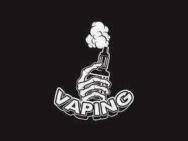 logotipo de calavera vape vector