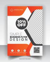 Corporate Business Flyer poster pamphlet brochure cover design layout background, two colors scheme, vector template in A4 size - Vector