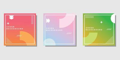 Memphis bauhaus templates layout vector