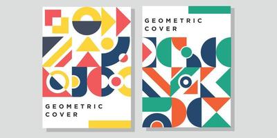 Memphis bauhaus templates layout vector