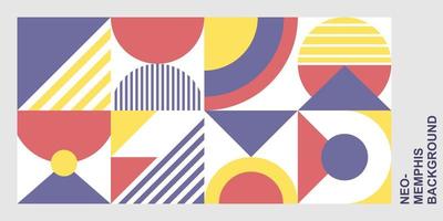 Abstract geometric memphis design layout background concept vector