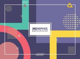 concepto de fondo de diseño de diseño de memphis geométrico abstracto vector