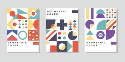 Abstract geometric memphis design layout background concept vector