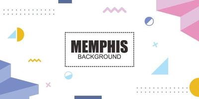 Abstract memphis geometric background layout cover design vector