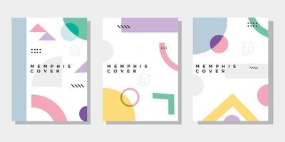 Abstract memphis design layout vector