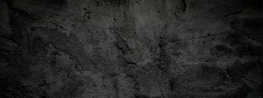 Black wall scary or dark gray rough grainy stone texture background. Black concrete for background. photo