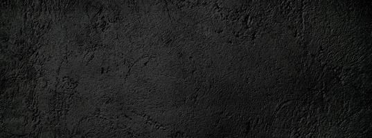 Black wall scary or dark gray rough grainy stone texture background. Black concrete for background. photo