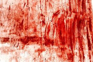 Red background, Scary bloody wall. white wall with blood splatter for halloween background. photo