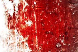 Scary bloody wall. white wall with blood splatter for halloween background. photo