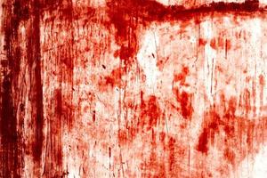 Red background, Scary bloody wall. white wall with blood splatter for halloween background. photo